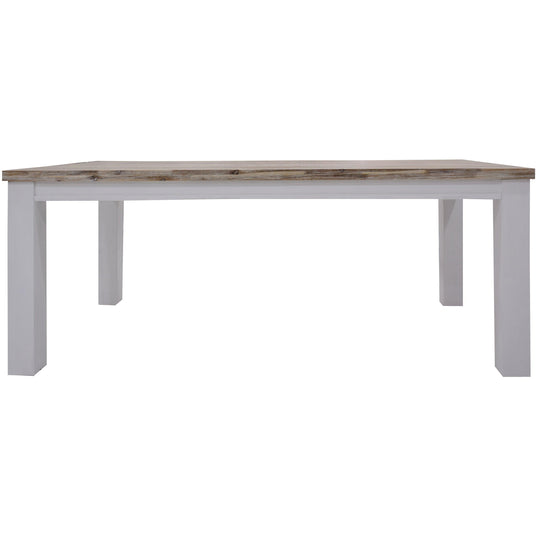 Buy Plumeria Dining Table 190cm Solid Acacia Wood Home Dinner Furniture -White Brush discounted | Products On Sale Australia