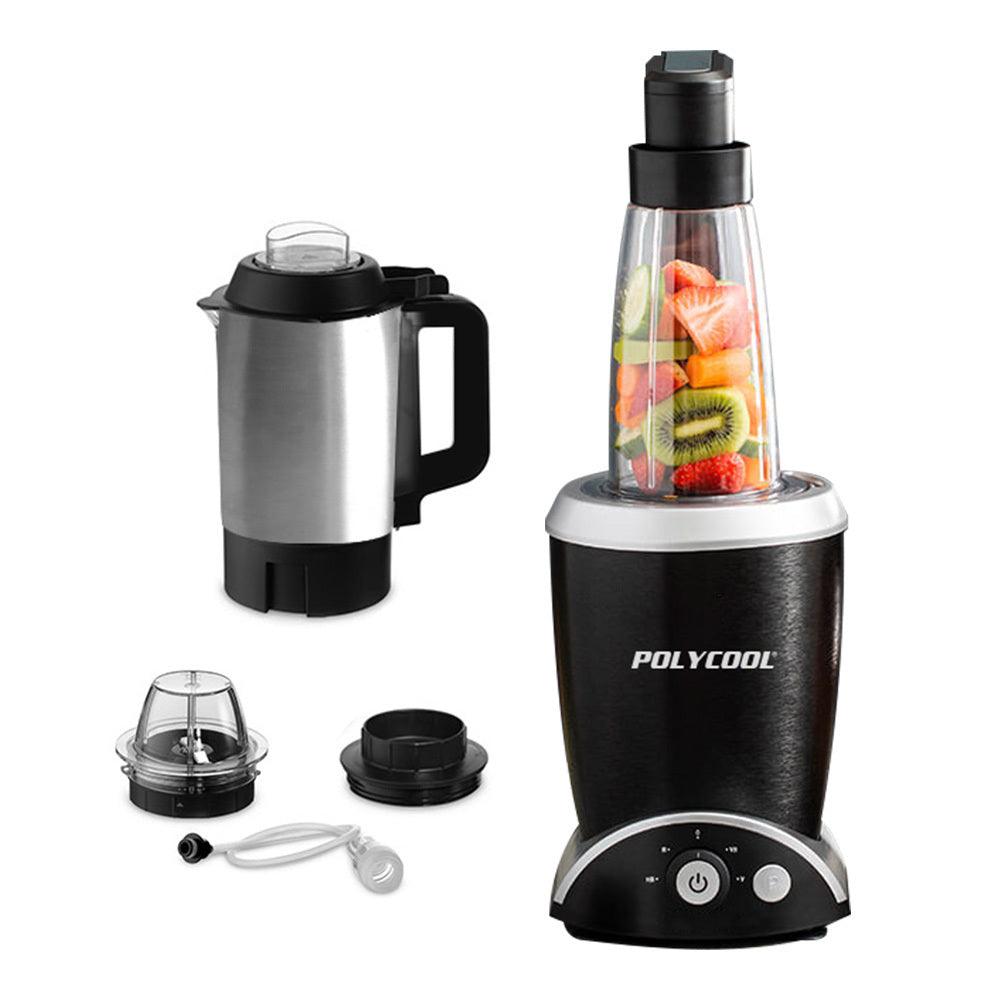 Buy POLYCOOL 1000W 5in1 Vacuum Blender, 700ml Capacity, With Heating Jug and Grinder Cup discounted | Products On Sale Australia