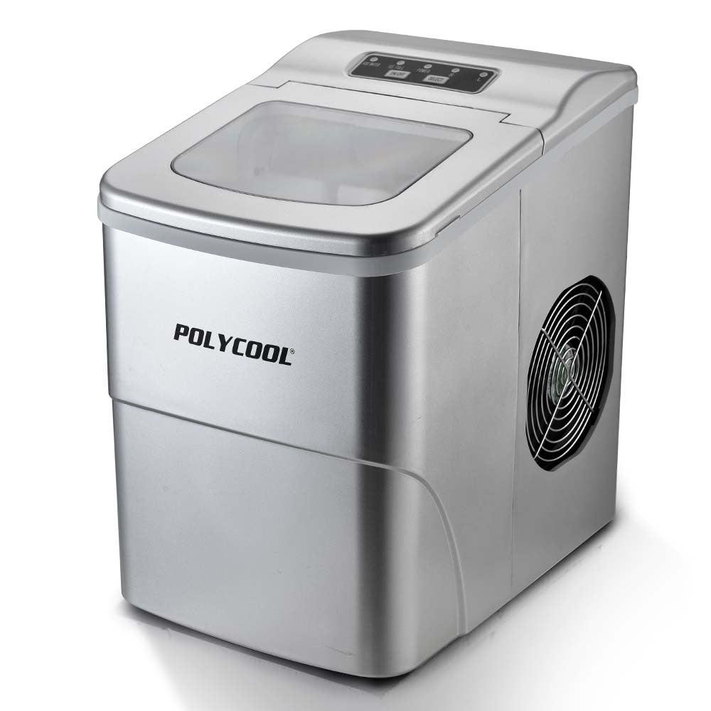 Buy POLYCOOL 12KG Electric Ice Cube Maker Portable 2L Automatic Machine, Silver discounted | Products On Sale Australia