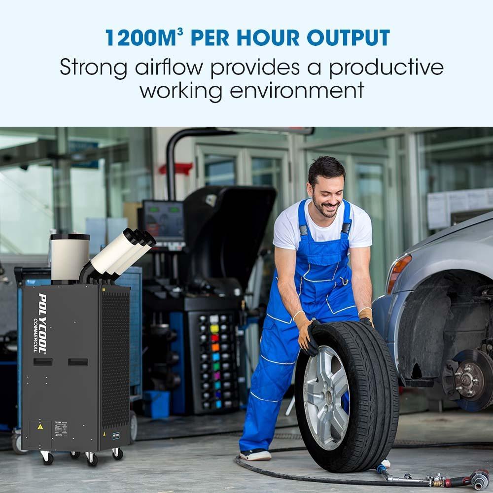 Buy POLYCOOL 6.5kW Portable Industrial Spot Cooler, with Triple Cooling Ducts discounted | Products On Sale Australia