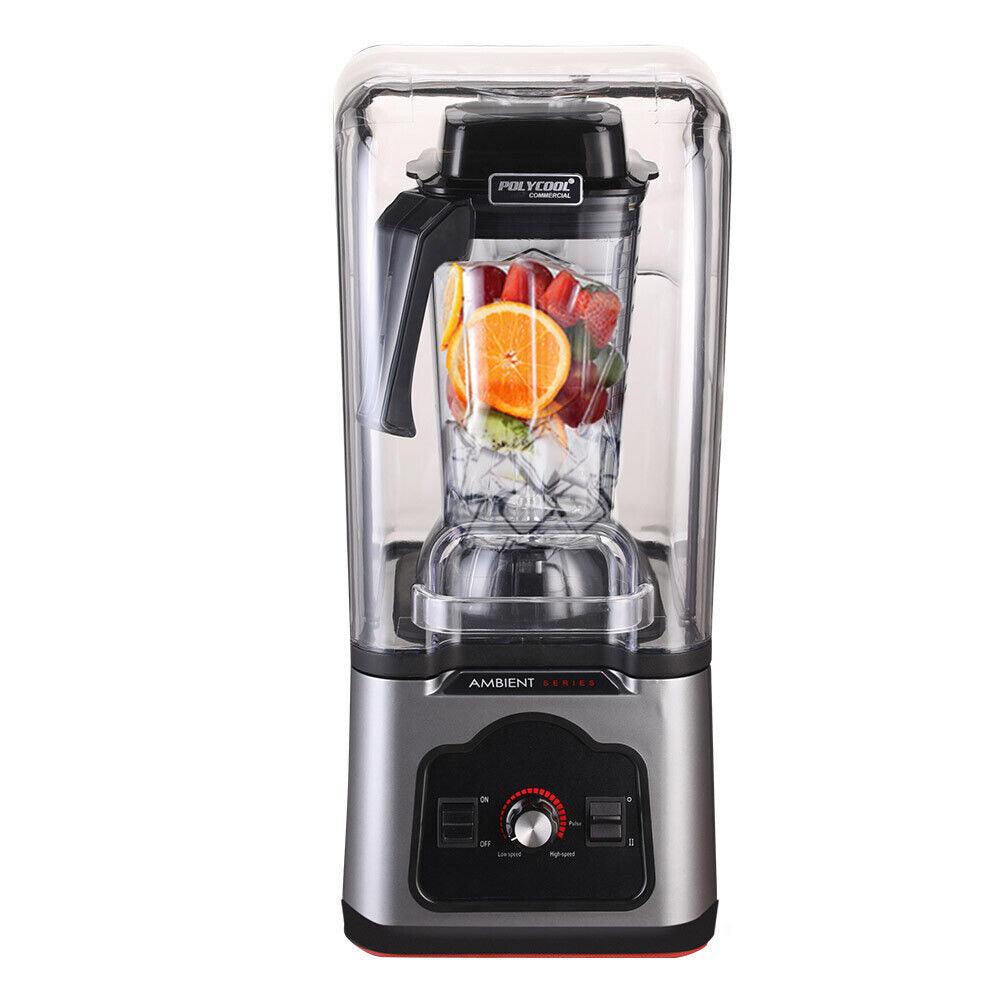 Buy POLYCOOL Commercial Blender Quiet Enclosed Processor Smoothie Mixer Cafe, Silver discounted | Products On Sale Australia