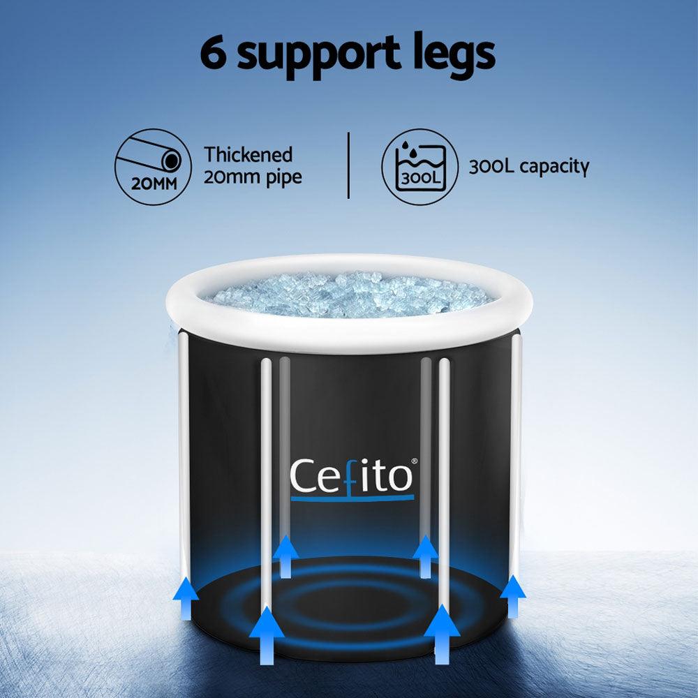 Buy Portable Ice Bath Tub 75X75CM Inflatable Cold Water Folding Bathtub Spa Massage discounted | Products On Sale Australia