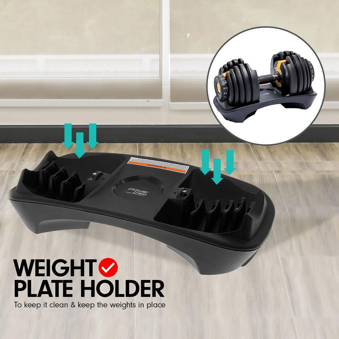 Buy Powertrain 48KG Adjustable Dumbbell Set With Stand - Gold discounted | Products On Sale Australia