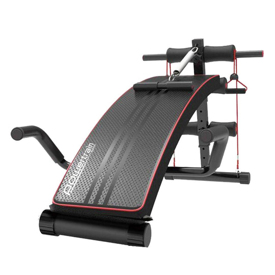 Buy Powertrain Incline Sit-Up Bench with Resistance Bands and Rowing Bar discounted | Products On Sale Australia