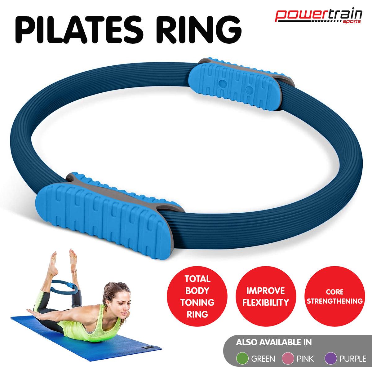 Buy Powertrain Pilates Ring Band Yoga Home Workout Exercise Band Blue discounted | Products On Sale Australia