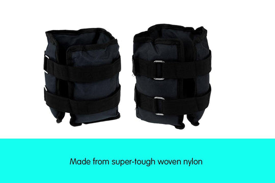 Buy Powertrain Sports Pair 2kg Ankle Weights Home Gym Equipment Wrist Fitness Yoga Training Weights discounted | Products On Sale Australia