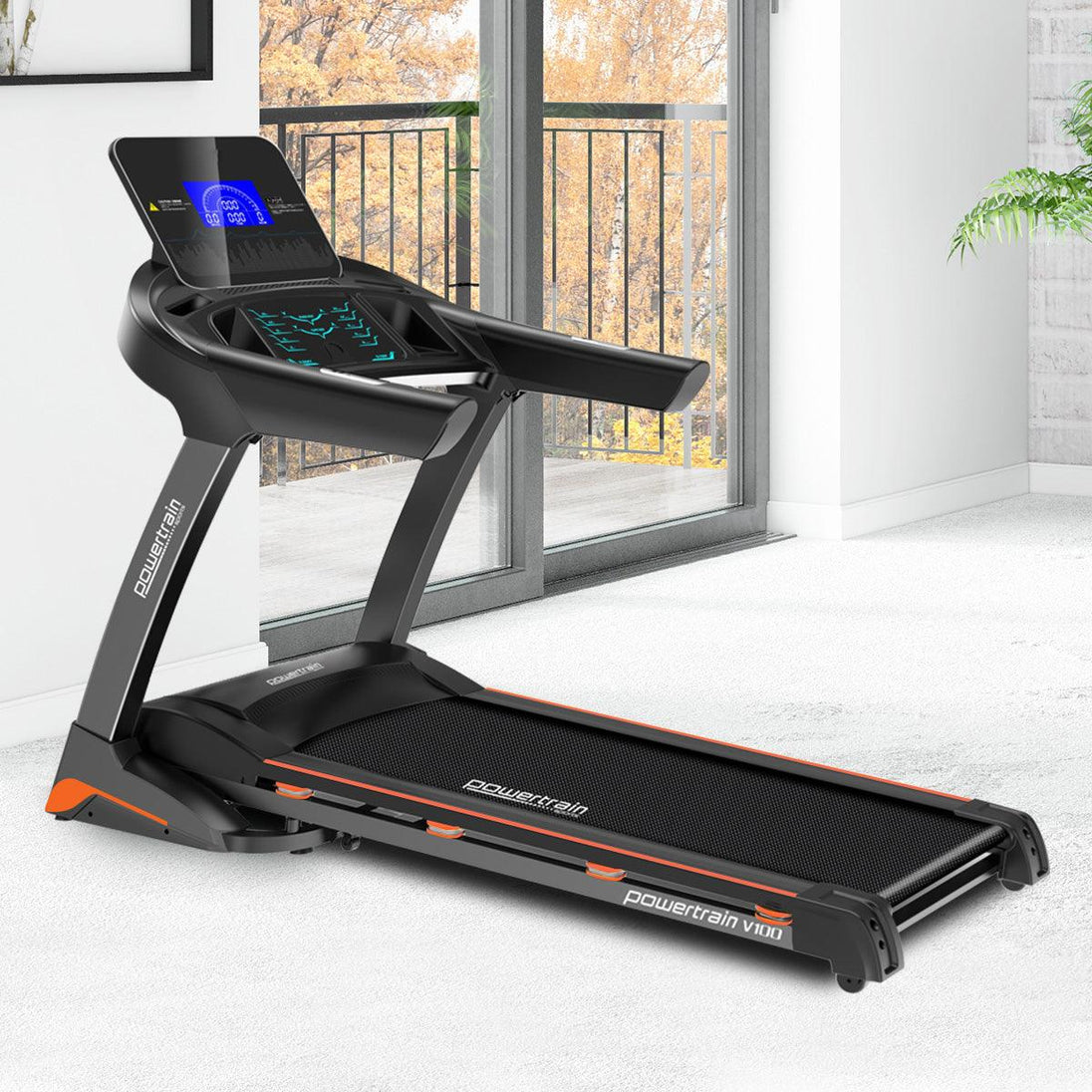 Powertrain V100 Foldable Treadmill Auto Incline Home Gym Cardio Products On Sale Australia | Sports & Fitness > Fitness Accessories Category