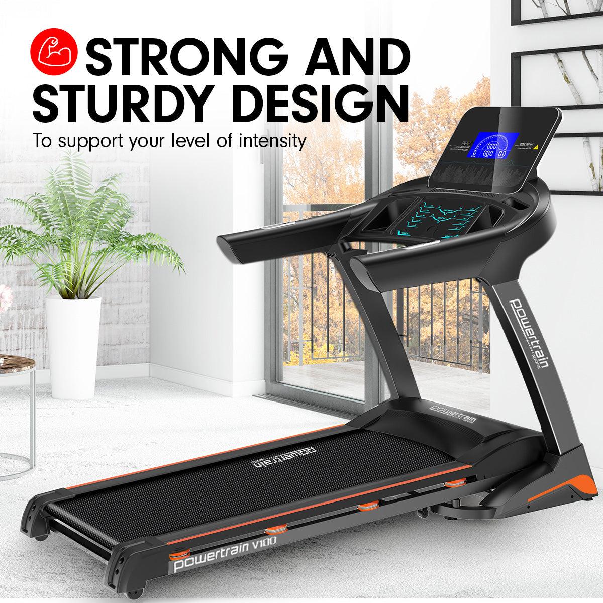 Powertrain V100 Foldable Treadmill Auto Incline Home Gym Cardio Products On Sale Australia | Sports & Fitness > Fitness Accessories Category
