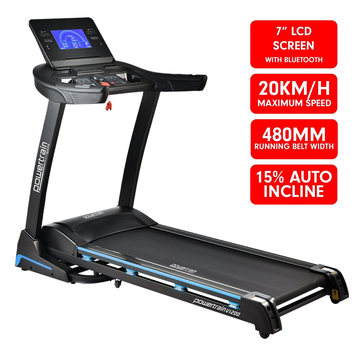 Buy Powertrain V1200 Treadmill with Shock-Absorbing System discounted | Products On Sale Australia