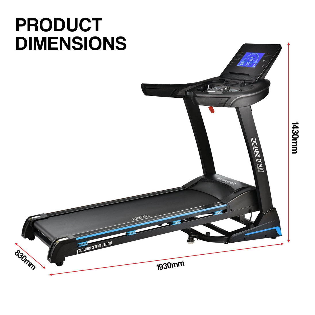 Buy Powertrain V1200 Treadmill with Shock-Absorbing System discounted | Products On Sale Australia