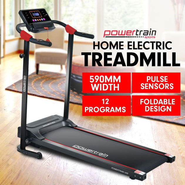 Buy Powertrain V20 Foldable Treadmill Home Gym Cardio Walking Machine | Products On Sale Australia