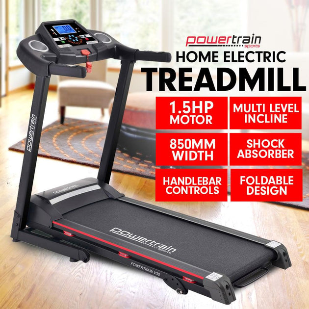 Buy Powertrain V30 Foldable Treadmill Manual Incline Home Gym Cardio | Products On Sale Australia