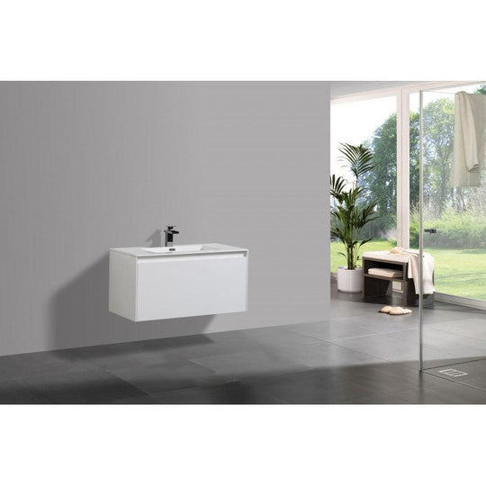 Buy Prado wall hung bathroom vanity 1200mm Gloss White discounted | Products On Sale Australia