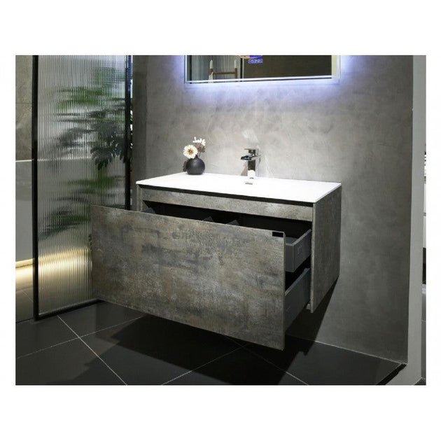 Buy Prado wall hung bathroom vanity 750mm Maple Oak discounted | Products On Sale Australia