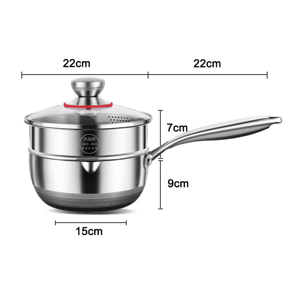 Buy Premium 316 Stainless Steel Non-Stick 22cm Milk Pot with Double-Sided Honeycomb Design discounted | Products On Sale Australia