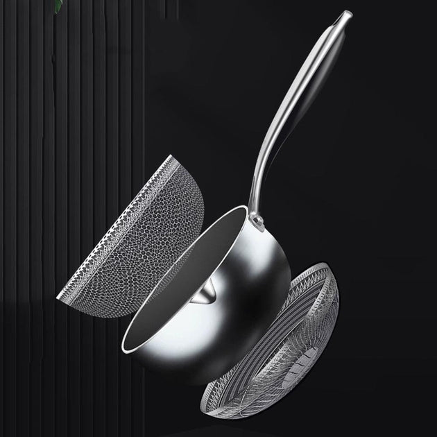 Buy Premium 316 Stainless Steel Non-Stick 22cm Milk Pot with Double-Sided Honeycomb Design discounted | Products On Sale Australia