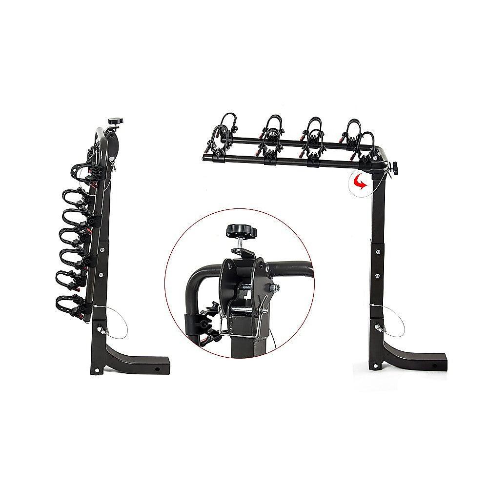 Buy Premium 4-Bike Carrier Rack Hitch Mount Swing Down Bicycle Rack W/ 2" Receiver discounted | Products On Sale Australia