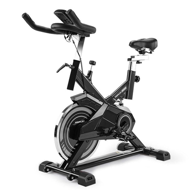 Buy PROFLEX Spin Bike - Flywheel Commercial Gym Exercise Home Workout Grey | Products On Sale Australia