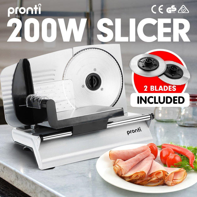 Buy Pronti Deli and Food Electric Meat Slicer 200W Blades Processor discounted | Products On Sale Australia