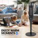 Buy Pronti Electric Tower Heater 2000W Ceramic Portable Remote - Black discounted | Products On Sale Australia