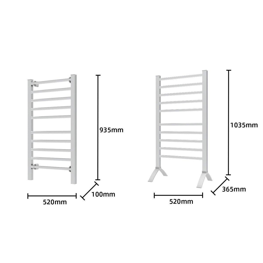 Buy Pronti Heated Towel Rack Electric Bathroom Towel Rails Warmer Ev-160- Silver discounted | Products On Sale Australia