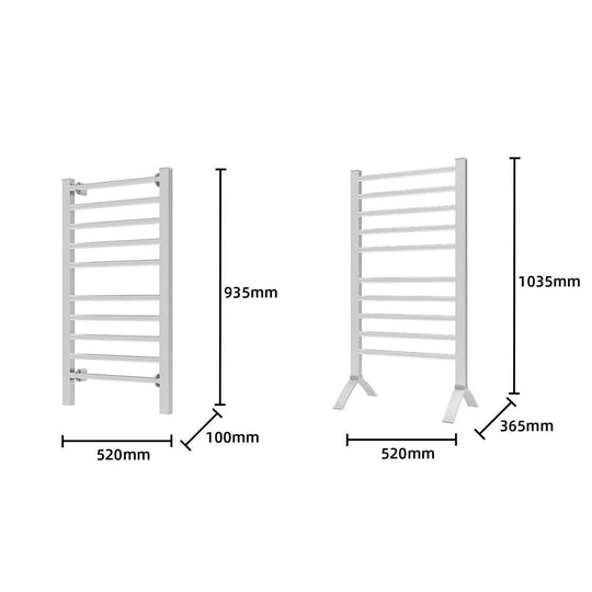 Buy Pronti Heated Towel Rack Electric Bathroom Towel Rails Warmer Ev-160- Silver discounted | Products On Sale Australia