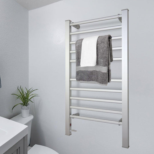 Buy Pronti Heated Towel Rack Electric Bathroom Towel Rails Warmer Ev-160- Silver discounted | Products On Sale Australia