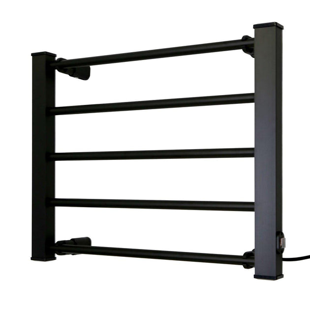 Buy Pronti Heated Towel Rack Electric Bathroom Towel Rails Warmer Ev-90 -black discounted | Products On Sale Australia