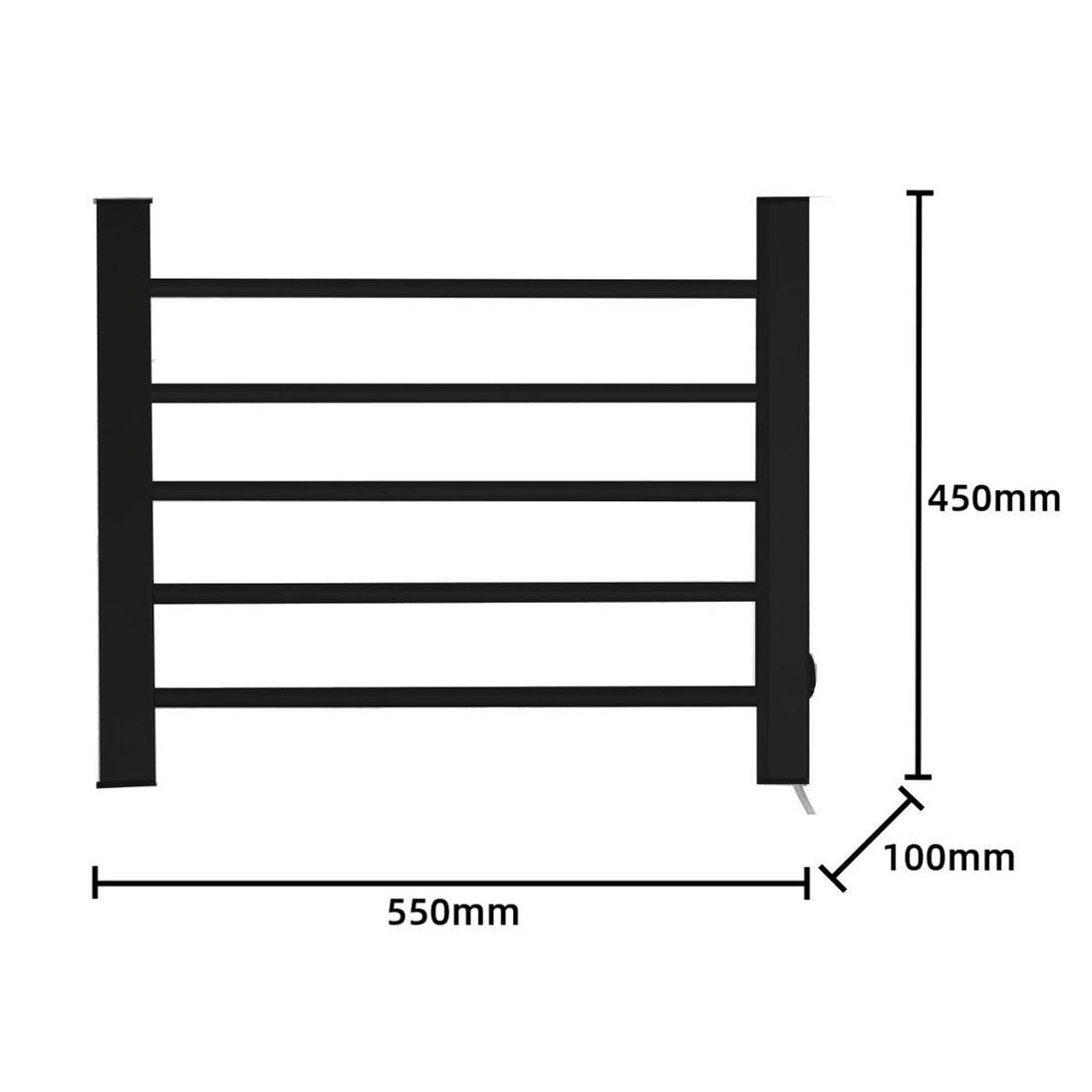 Buy Pronti Heated Towel Rack Electric Bathroom Towel Rails Warmer Ev-90 -black discounted | Products On Sale Australia