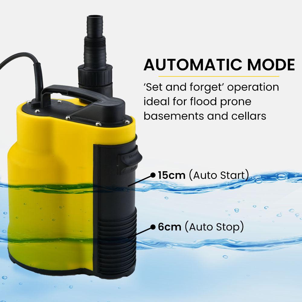 Buy PROTEGE Tight Access Clean/Grey Water Submersible Sump Pump, Integrated Float Switch discounted | Products On Sale Australia