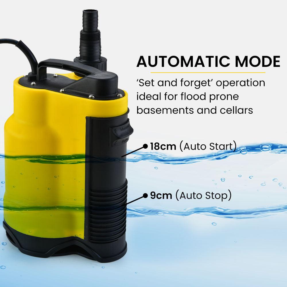 Buy PROTEGE Tight Access Dirty Water Submersible Sump Pump, Integrated Float Switch discounted | Products On Sale Australia