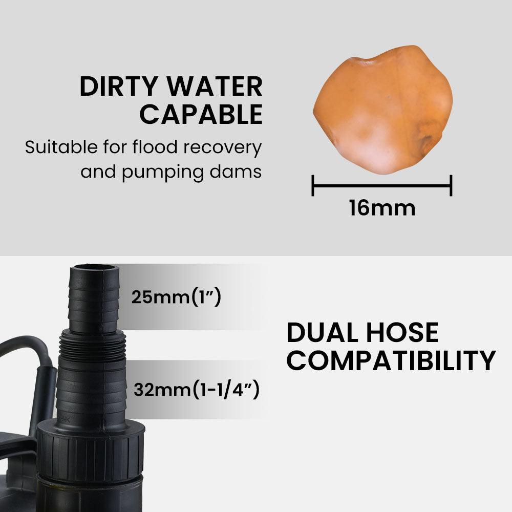 Buy PROTEGE Tight Access Dirty Water Submersible Sump Pump, Integrated Float Switch discounted | Products On Sale Australia