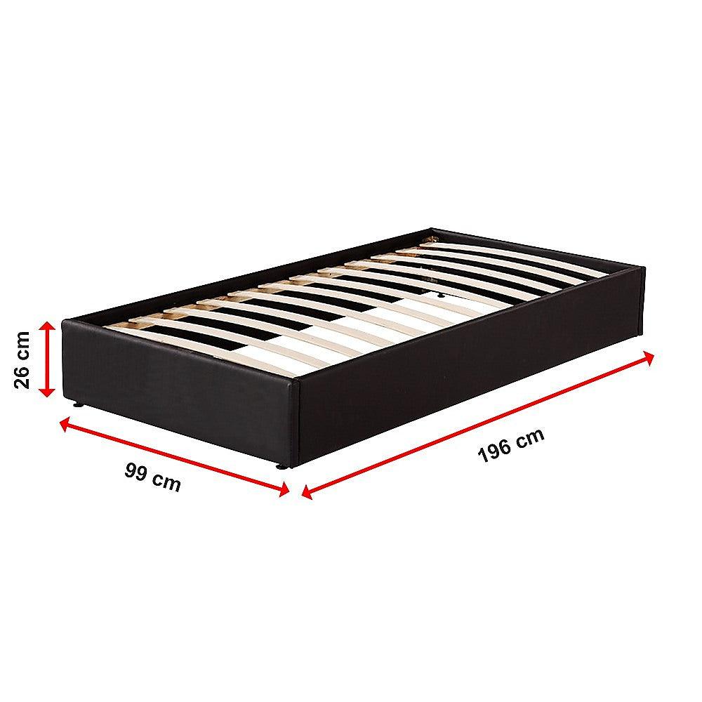 Buy PU Leather Single Bed Ensemble Frame discounted | Products On Sale Australia