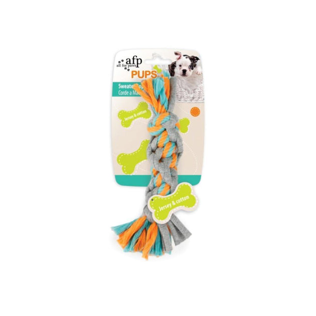 Buy Puppy Chew Rope Toy - Dog Knotted Braided Rag Cotton Jersey Teething Play AFP discounted | Products On Sale Australia