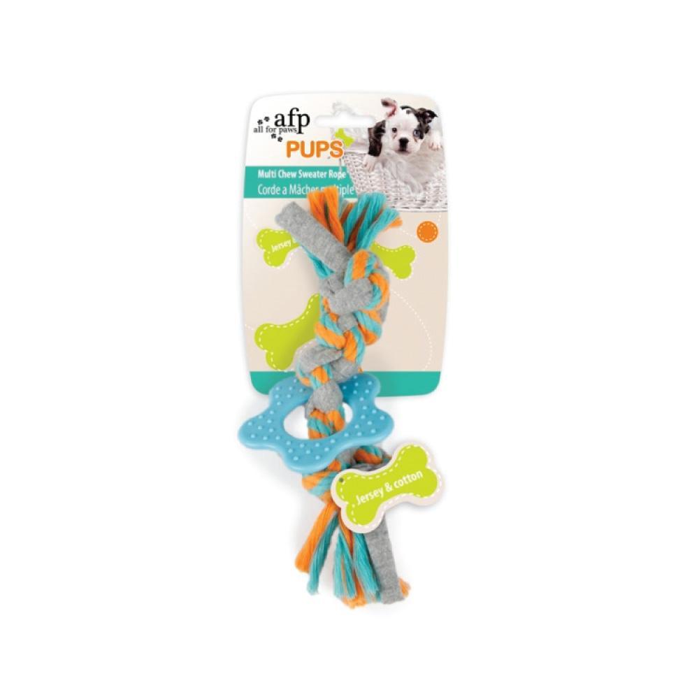 Buy Puppy Multi Chew Rope Ring Toy - Dog Knotted Braided Cotton Teething Play AFP discounted | Products On Sale Australia