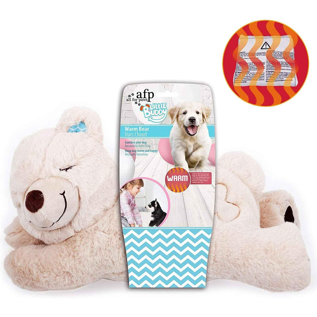 Buy Puppy Warm Toy Bear Dog Heat Pack Comfort Plush Soft Toys Feeling Sleep Aid AFP discounted | Products On Sale Australia