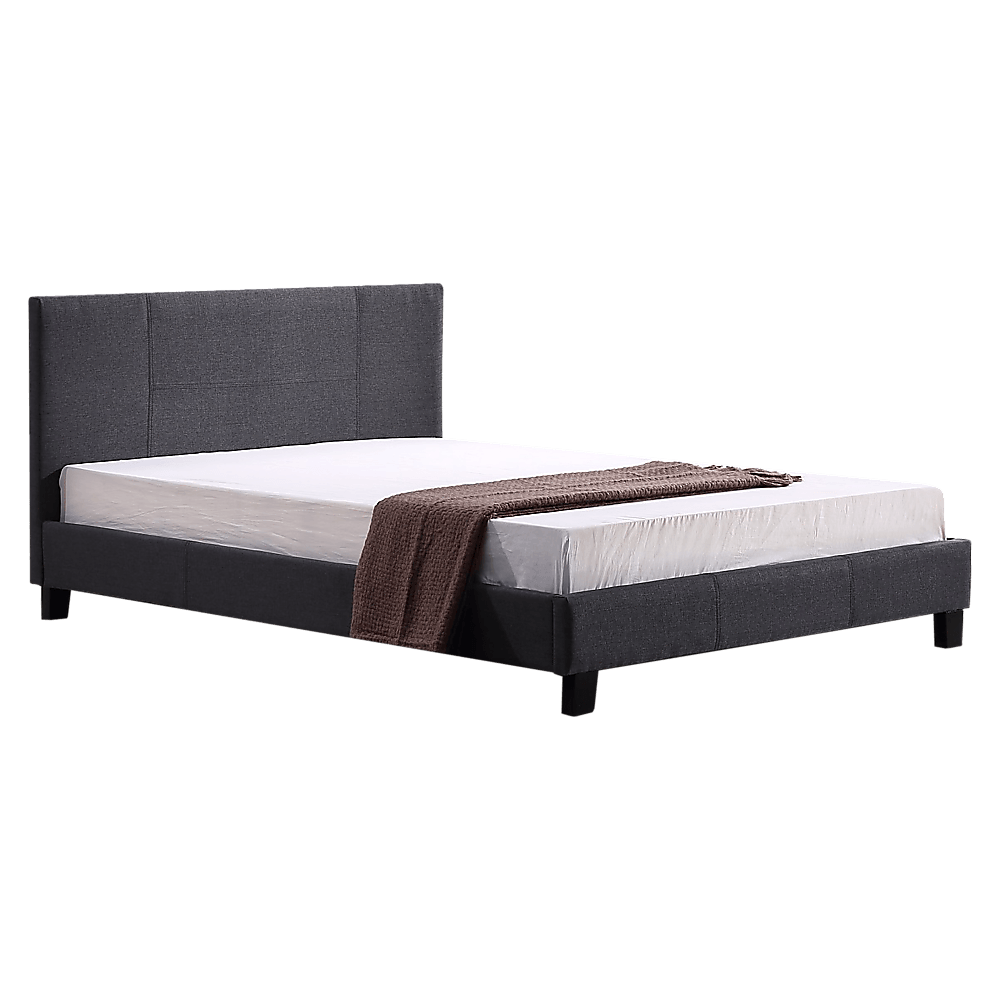 Buy Queen Linen Fabric Bed Frame Grey discounted | Products On Sale Australia