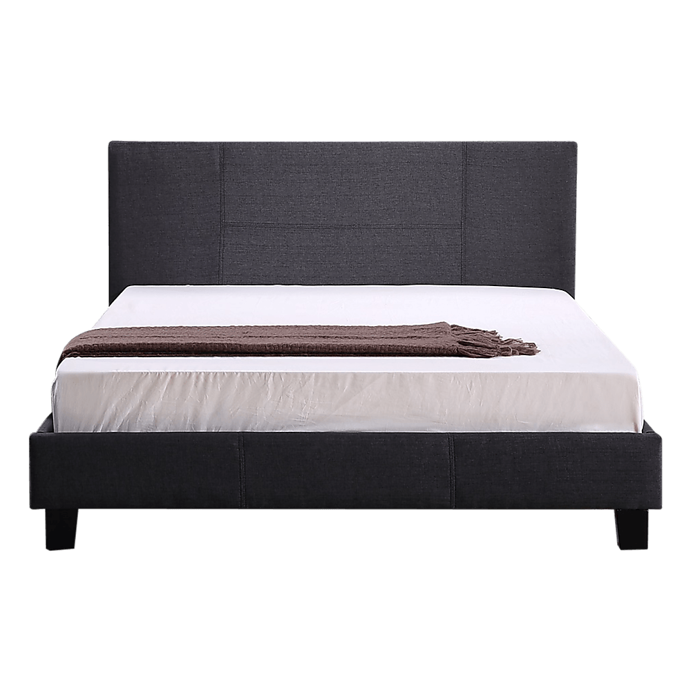 Buy Queen Linen Fabric Bed Frame Grey discounted | Products On Sale Australia