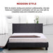 Buy Queen Linen Fabric Bed Frame Grey discounted | Products On Sale Australia