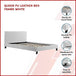 Buy Queen PU Leather Bed Frame White discounted | Products On Sale Australia