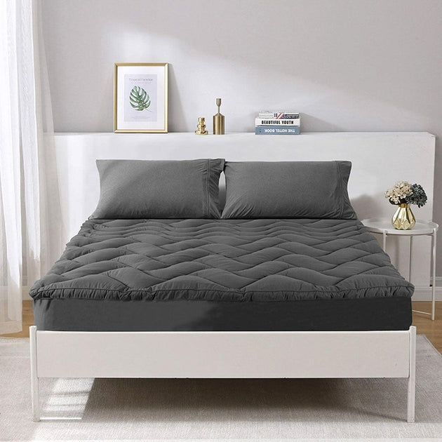 Buy Ramesses 1000GSM Charcoal Mattress Topper Double discounted | Products On Sale Australia