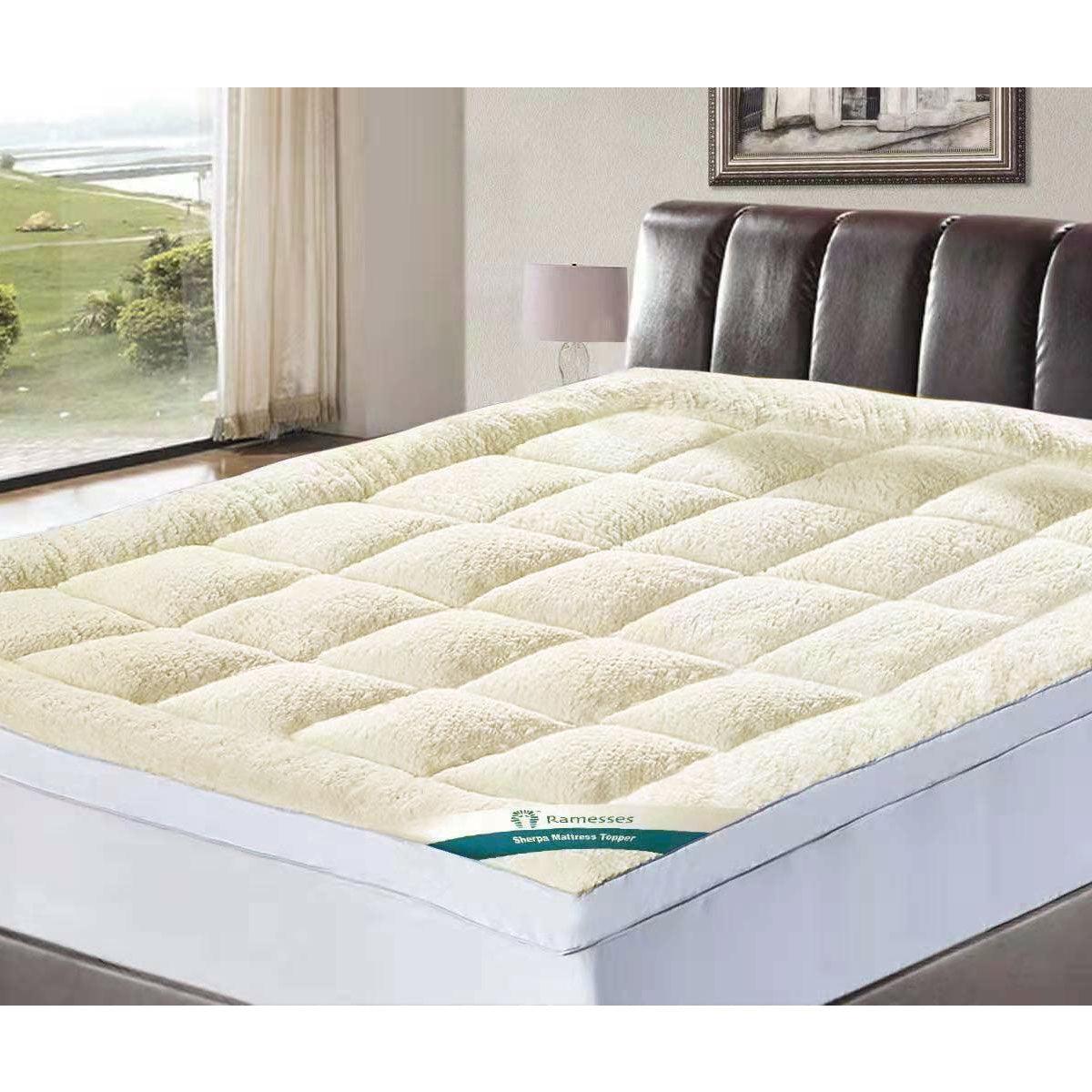 Buy Ramesses 1600GSM Sherpa Winter Mattress Topper Queen discounted | Products On Sale Australia