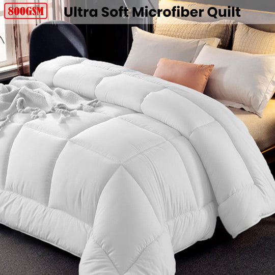 Buy Ramesses 800GSM All Season Antibectiral Microfibre Quilt Double discounted | Products On Sale Australia