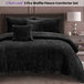 Buy Ramesses Waffle Fleece Charcoal 3 Pcs Comforter Set Queen discounted | Products On Sale Australia