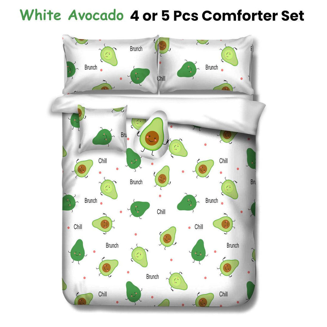 Buy Ramesses White Avocado Kids Advventure 4 Pcs Comforter Set Single discounted | Products On Sale Australia