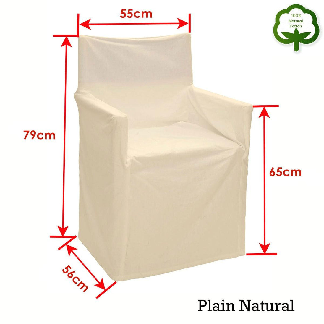 Buy Rans Alfresco 100% Cotton Director Chair Cover - Plain Natural discounted | Products On Sale Australia