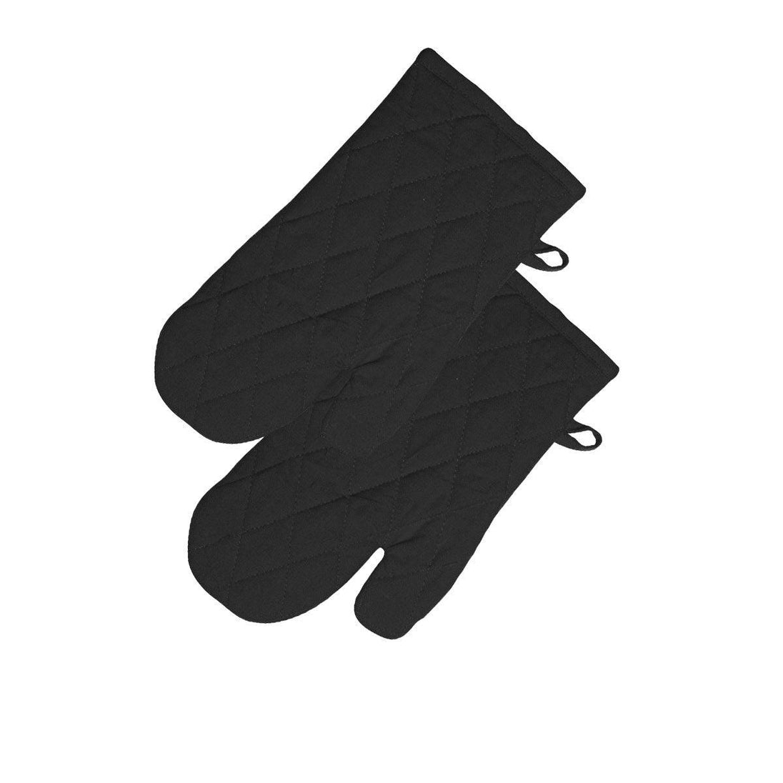 Buy Rans Manhattan Black Cotton Set of 2 Oven Gloves discounted | Products On Sale Australia