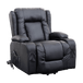 Buy Recliner Chair Electric Massage Chair Lift Heated Leather Lounge Sofa Black discounted | Products On Sale Australia