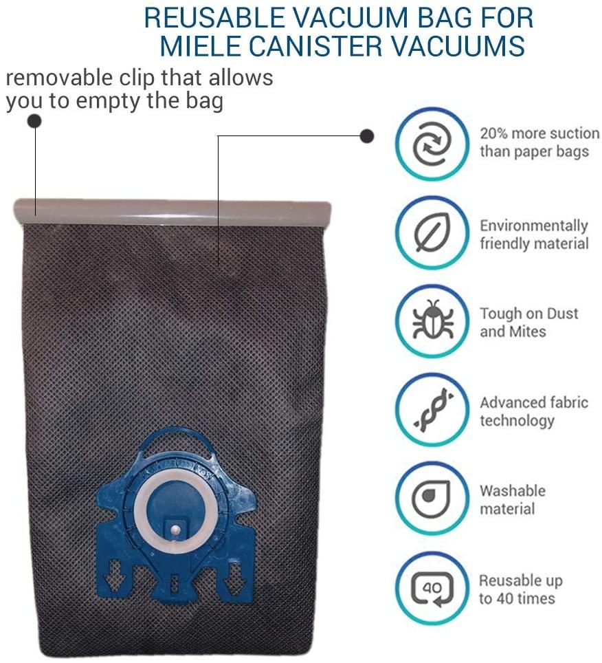 Buy Reusable Vacuum Cloth Bags for Miele GN & FJM Vacuum Cleaners discounted | Products On Sale Australia