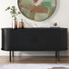 Buy Ribbed Black Sideboard with Sliding Doors discounted | Products On Sale Australia